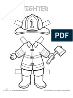 Career Paper Dolls Firefighter