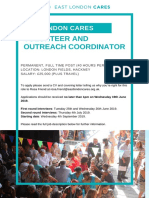 East London Cares Volunteer and Outreach Coordinator Job Description