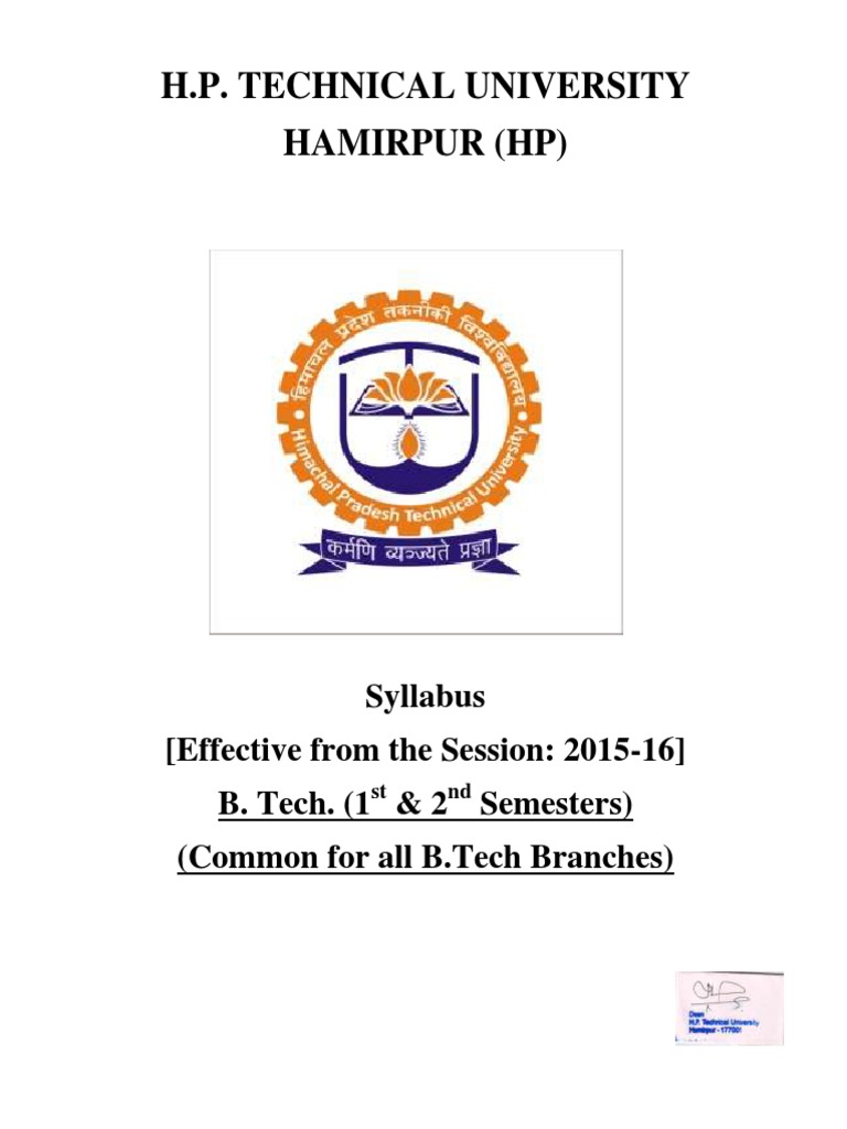 H.P. Technical University Hamirpur (HP) | PDF | Transistor ...