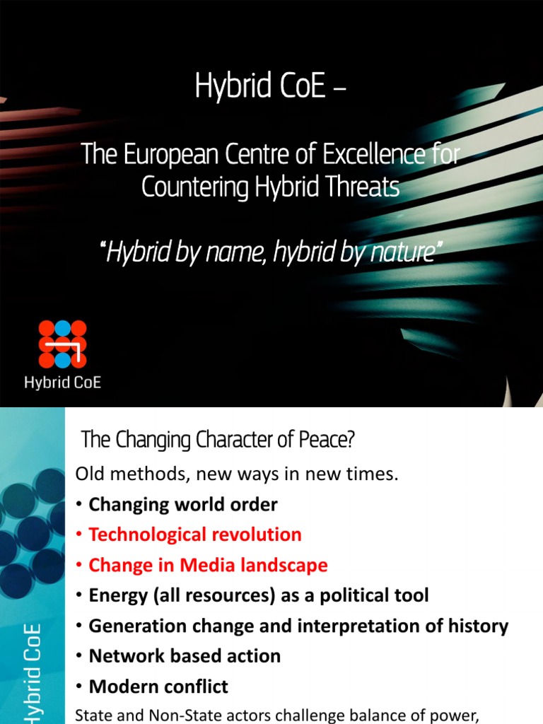 The European Centre of Excellence For Countering Hybrid Threats "Hybrid ...