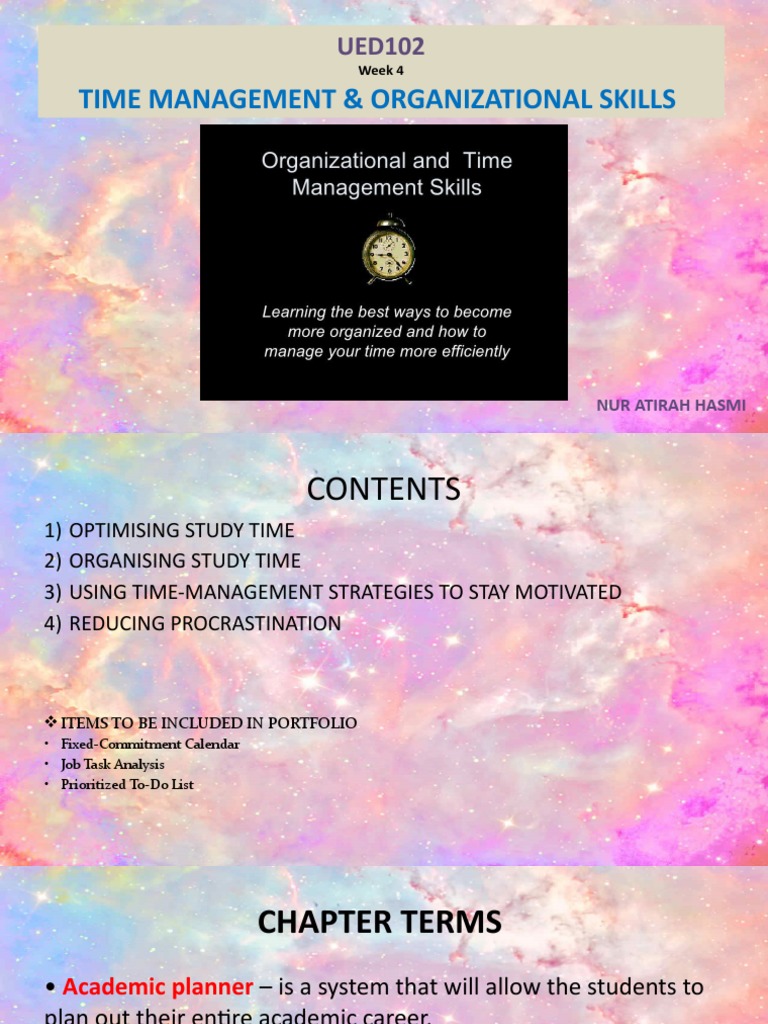 Time Management & Organizational Skills PDF Time Management