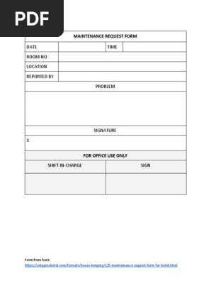 maintenance request form
