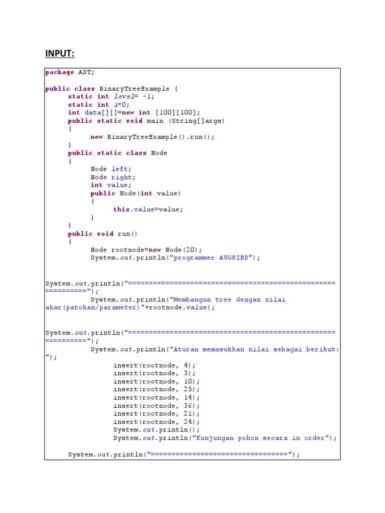 Binary Tree Insertion and Traversal | PDF | Computer Programming ...