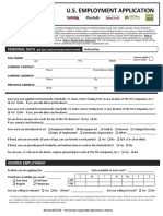 Employment Application U.S. Employment Application: Personal Data