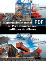 Carlos Luis Michel Fumero - Exportaciones Metalúrgicas de Perú Sumaron 601 Millones de Dólares