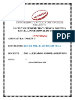 Hypotermia: Facultad de Derecho Y Ciencia Politica Escuela Profesional de Derecho