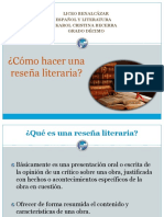 Pasos para Elaborar Una Reseña