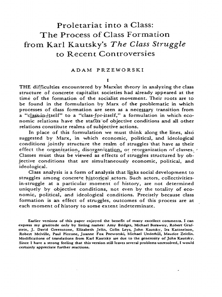 Class Formation in Marxist Theory | PDF | Karl Marx | Socialism