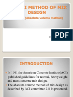 Aci Method of Mix Design