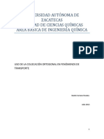 Método de colocación ortogonal para resolver problemas de transporte