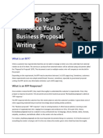Five FAQs To Introduce You To Business Proposal Writing