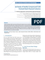 Experimental Study of Axially Compressed Cold Formed Steel Columns