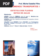 FT I - Estatica Fluidos (Ver 1 - 12 Mar 2013)