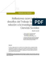 Reflexiones acerca del desafío del Trabajo Social en relación a la investigación en las Ciencias Sociales.  Martín Ierullo