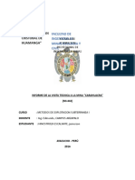 Informe de La Visita Tecnica A La Unidad Minera CARAHUACRA