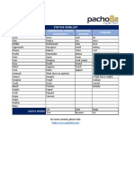 Stative Verbs List PDF