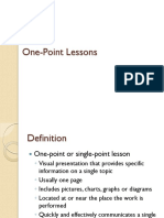 One Point Lessons