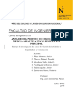 Analisis Del Proceso de Colocacion de Mezcla Asfaltica en Caliente en Via Principal