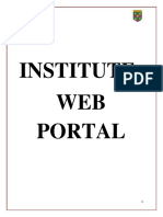 Institute Web Portal Full & Final
