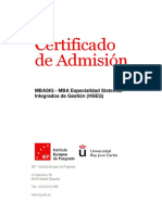 Jorge Alberto Tica Ovalles Certificado de Admisión