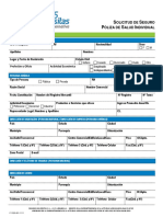 Solicitud de Seguro Póliza de Salud Individual - Seguros Universitas