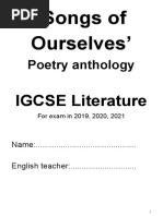 IGCSE POETRY NOTES For Exam in 2019 20 21 PDF