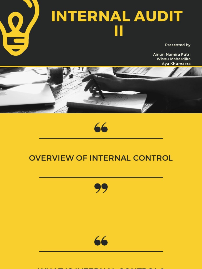 Overview of Internal Control Framework | PDF | Business