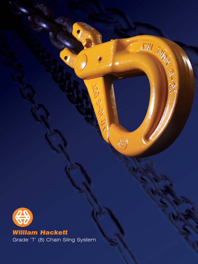William Hackett Grade T Chain Slings | PDF | Crane (Machine ...