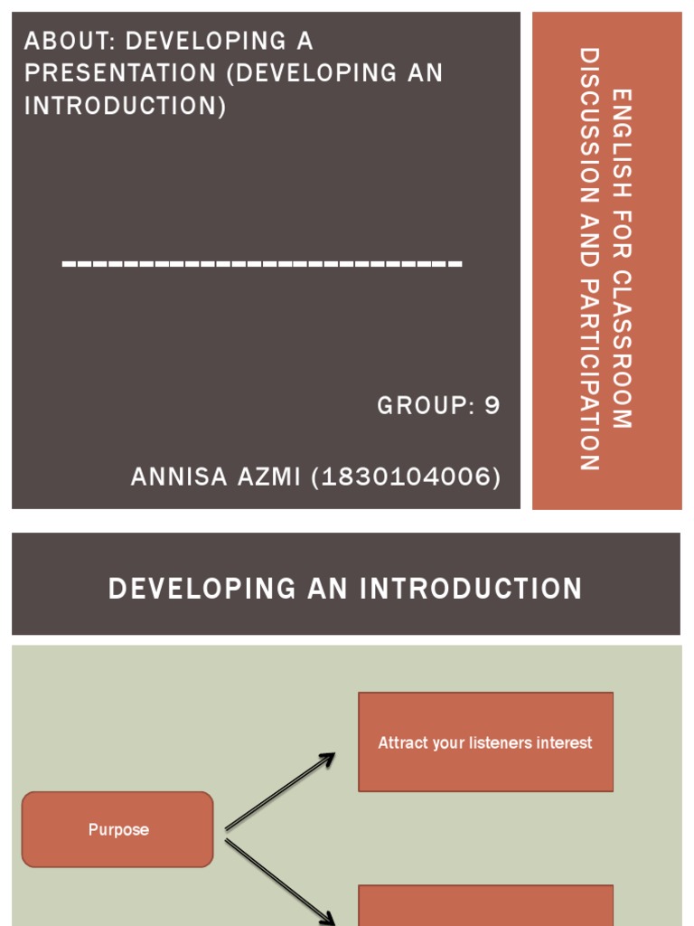 About: Developing A Presentation (Developing An Introduction) | PDF ...