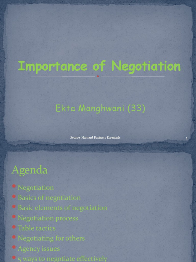 Importance of Negotiation Skills | PDF | Negotiation | Inventory