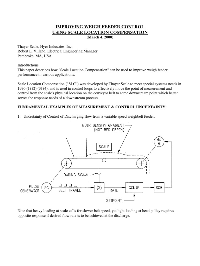 Improving Weigh Feeder Control Using Scale Location Compensation PDF