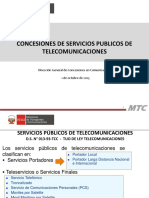 Concesiones de Servicios Públicos de Telecomunicaciones