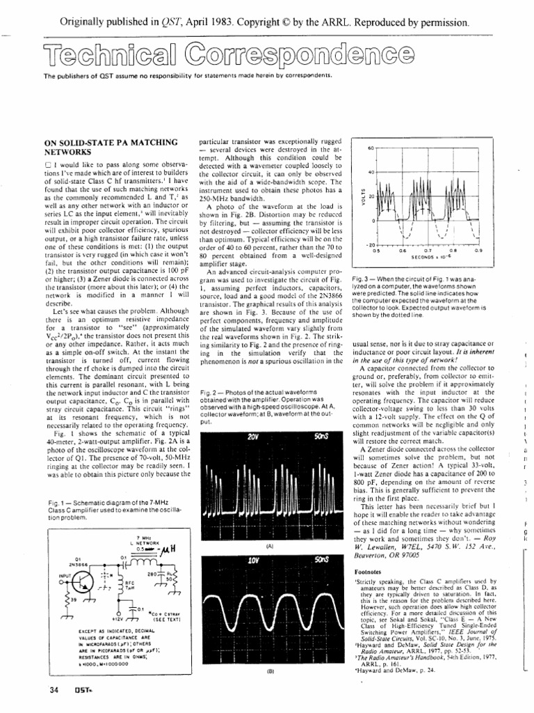 RF Power Amplifier Fundamentals PDF Analog Circuits