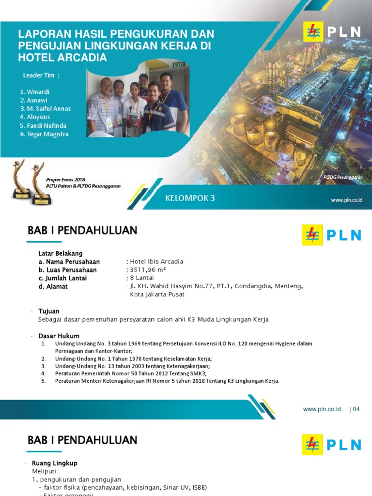 Laporan Hasil Pengukuran Dan Pengujian Lingkungan Kerja Kelompok 3