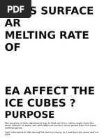 SCIENCE FAIR - Which Shape of Ice Cube Melts The Fastest