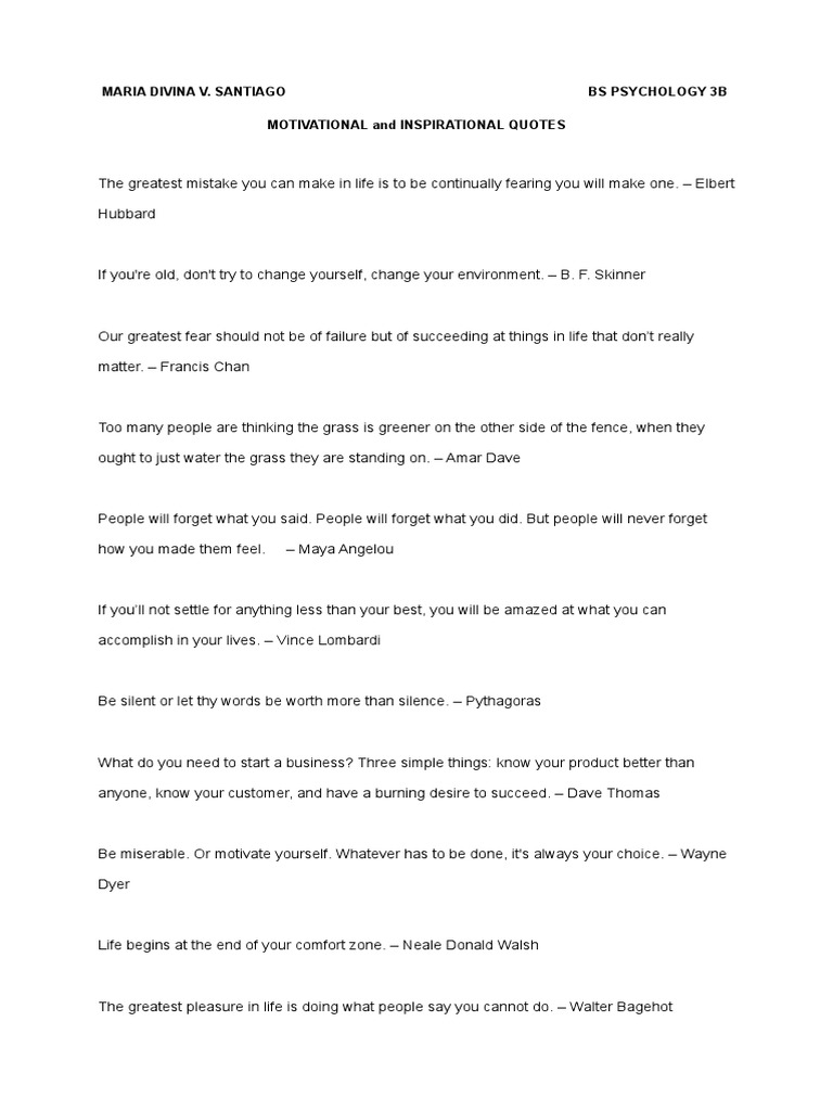 Inspiring Quotes for Educators and Students | PDF | Teachers | Behavior ...