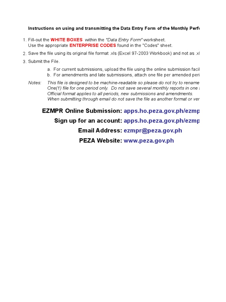 EZMPR Submission Guidelines and Details | PDF | Payroll | Kilowatt Hour