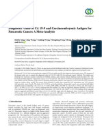 Diagnostic Value of CA 19-9 and Carcinoembryonic A