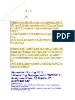 Spring 2011 - MKT501 - 2 - BC070401882