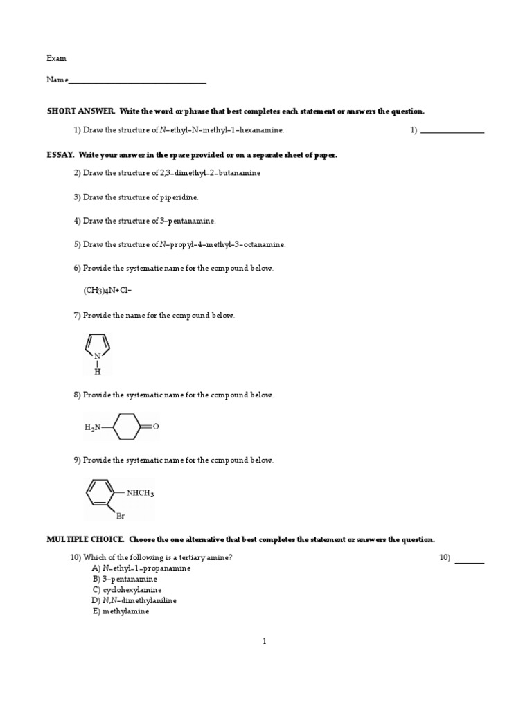 Amine Amine Chemical Reactions