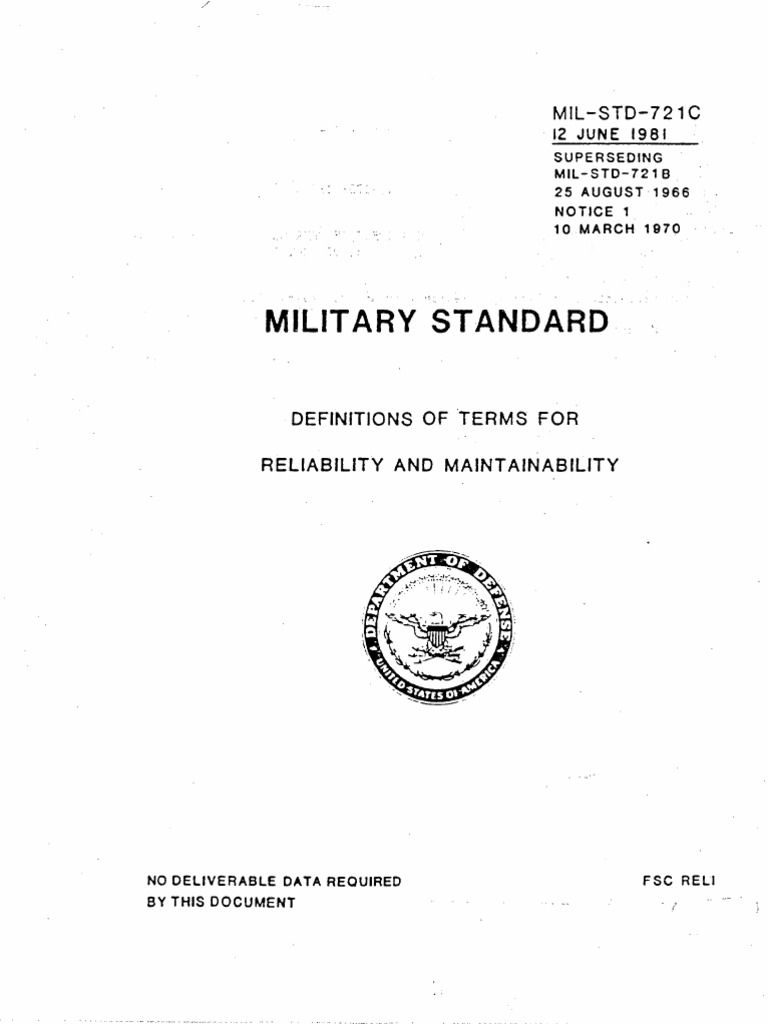 MIL STD 721RevC PDF | PDF | Reuse | Systems Theory