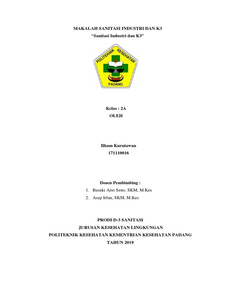 Makalah Sanitasi Industri Dan K3