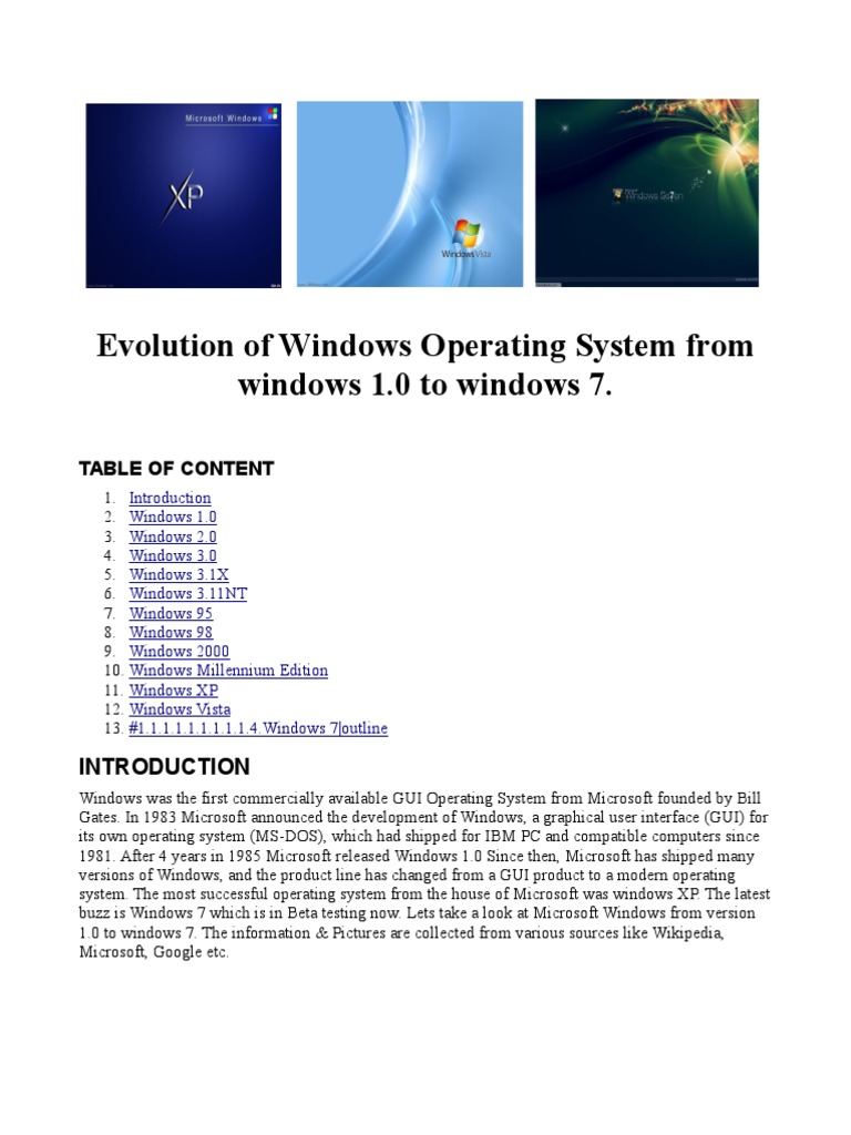 Ebook On Evolution of Computer Operating System | PDF | Microsoft ...