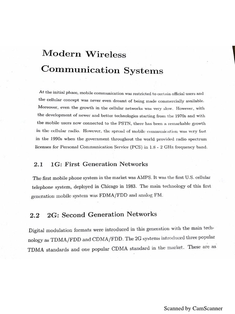 1 G2 G3 GMobile Network Generations | PDF