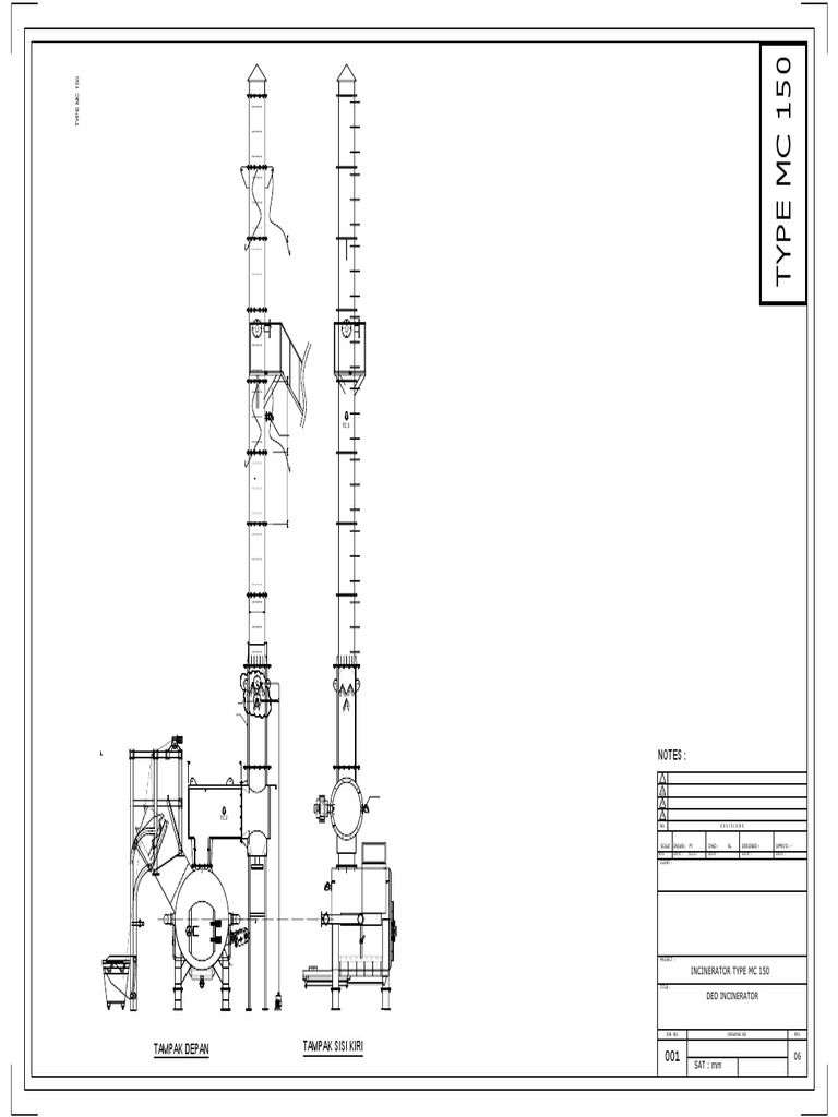 MC 150 Incinerator Design Drawings | PDF