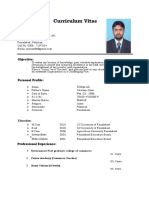 Curriculum Vitae: Zeshan Ali