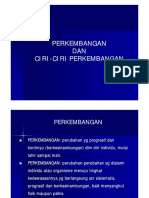 Materi Perkembangan Motorik 4. Perkembangan Dan Ciri Perkembangan PDF