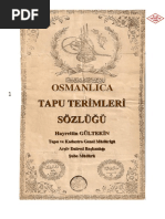 Osmanlica Tapu Terimleri Sozlugu