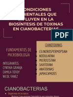 Condiciones Ambientales Que Influyen en La Biosíntesis de Toxinas en Cianobacterias