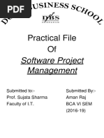 Practical File Of: Software Project Management